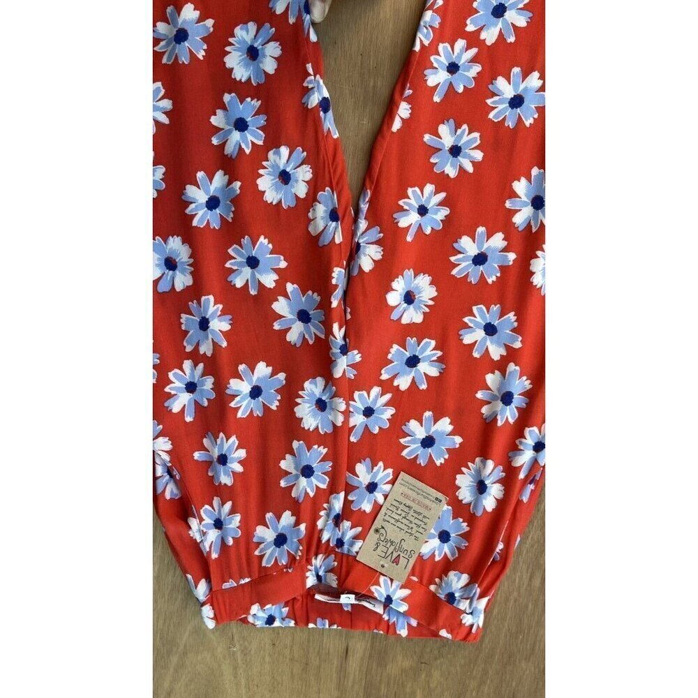 Love & Sunflower Girls Summer Floral Print Casual Pants Orange Size L - Picture 14 of 15